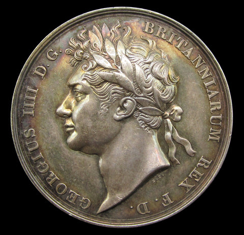 1821 Coronation Of George IV 35mm Silver Medal - By Pistrucci