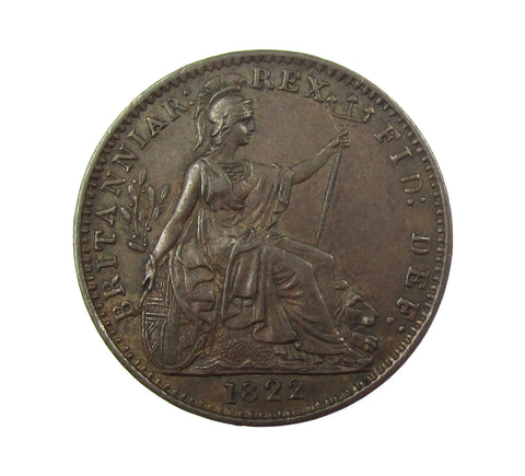 George IV 1822 Farthing - NEF