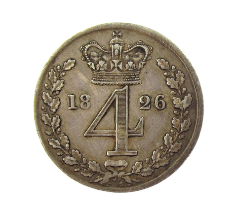 George IV 1826 Maundy Fourpence - GVF