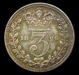 George IV 1826 Threepence - GEF