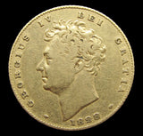 George IV 1828 Half Sovereign - GF