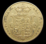 George IV 1828 Half Sovereign - GF