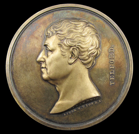 1828 Institution Of Civil Engineers Silver Telford Medal - By Wyon