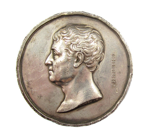 1828 Institution Of Civil Engineers Silver Telford Medal - By Wyon