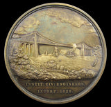1828 Institution Of Civil Engineers Silver Telford Medal - By Wyon