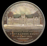 1829 Oldham Blue Coat School 54mm Silver Medal - By Halliday