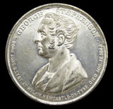 1881 George Stephenson Centenary 45mm White Metal Medal