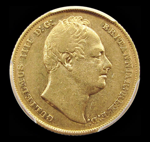 William IV 1832 Sovereign - First Obverse - PCGS AU53