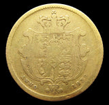 William IV 1835 Half Sovereign - VG