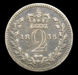 William IV 1835 Maundy Twopence - GF