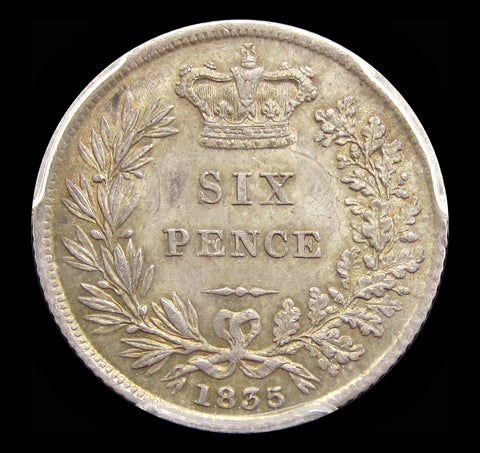 William IV 1835 Sixpence - PCGS MS63