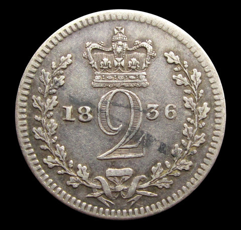 William IV 1836 Maundy Twopence - GVF