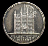 1837 Victoria Visit To The London Guildhall 22mm Silver Medal - By Wyon