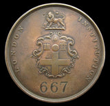 1807 London Institution 43mm Bronze Admission Medal - By Wyon