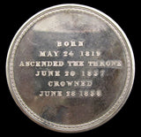 1838 Coronation Of Victoria 46mm Silver Medal - By Wyon / Pinches