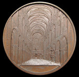 Belgium 1857 Tournai Cathedral 59mm Medal - By Wiener