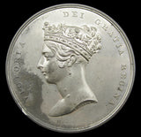 1838 Victoria Visit To The City Of London White Metal Medal - By Barber