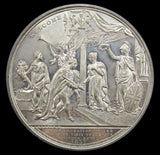 1838 Victoria Visit To The City Of London White Metal Medal - By Barber