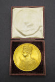 1838 Coronation Of Victoria Gilt Bronze 61mm Medal - By Barber