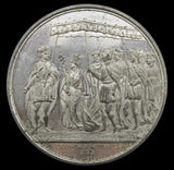 1838 Coronation Of Victoria White Metal Medal - By Barber