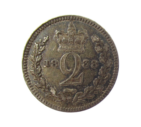 Victoria 1838 Maundy Twopence - VF