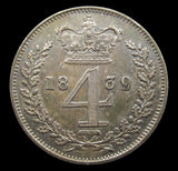 Victoria 1839 Maundy Fourpence - EF