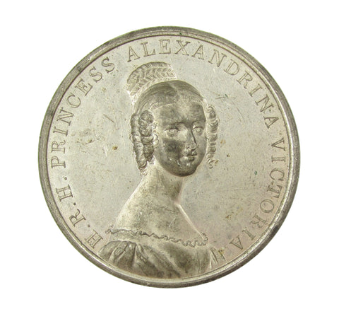 1837 Majority Of Princess Victoria 52mm Medal - By Davis