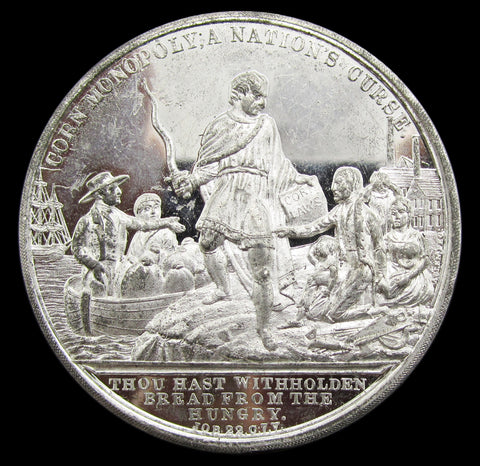 1846 Repeal Of The Corn Laws 54mm Medal - By Allen & Taylor