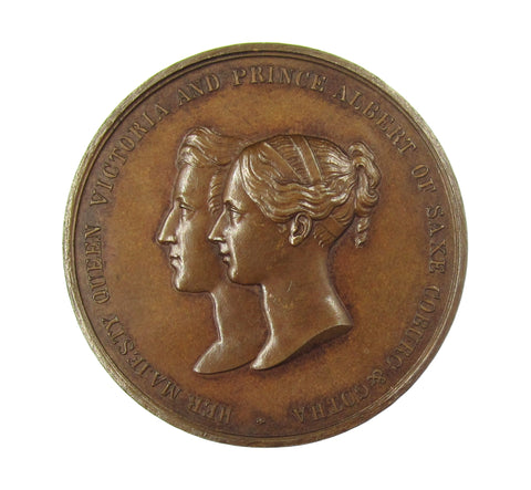 1840 Marriage Of Victoria & Albert 46mm Bronze Medal