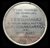 1842 Newcastle Exhibition Of Art 42mm White Metal Medal - EF