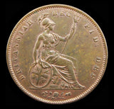 Victoria 1841 Penny - 4 over 8 - GEF