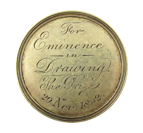 1842 Christ's Hospital 47mm Gilt Silver Governors Award medal