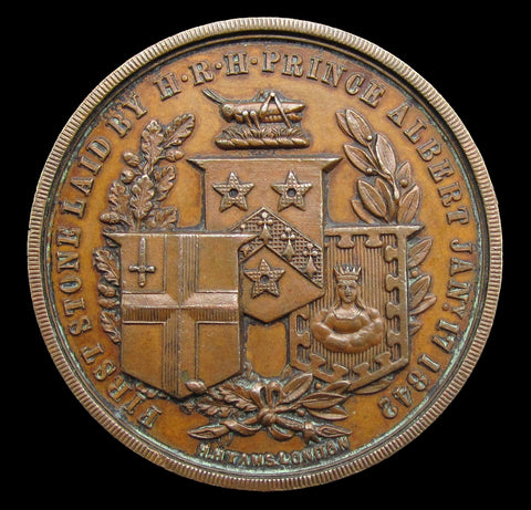 1844 Royal Exchange Opened 28mm Bronze Medal - By Wyon