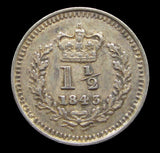 Victoria 1843 Threehalfpence - NEF