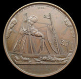 France 1843 Steamship & Railway 52mm Bronze Medal - By Caque