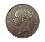 Victoria 1843 Halfpenny - GVF