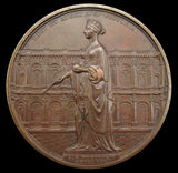 1844 Opening Of The Royal Exchange 74mm Bronze Medal - By Wyon