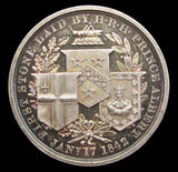 1844 Royal Exchange Opened 28mm Silver Medal - By Wyon