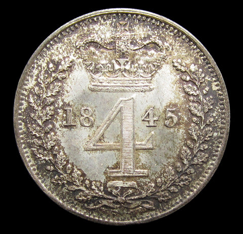 Victoria 1845 Maundy Fourpence - GEF