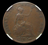 Victoria 1845 Halfpenny - NGC VG10
