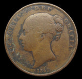 Victoria 1845 Penny - VG