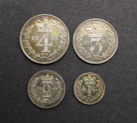 Victoria 1846 Full Maundy Set - GEF