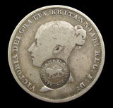 Victoria 1846 Sixpence - Costa Rica Countermark