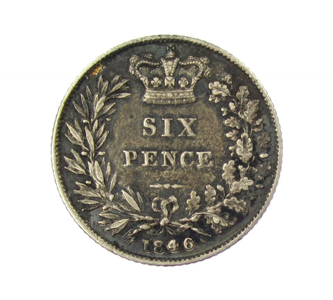 Victoria 1846 Sixpence - GVF