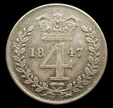 Victoria 1847 Maundy Fourpence - GEF