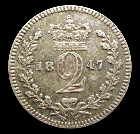 Victoria 1847 Maundy Twopence - GEF