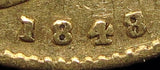 Victoria 1848/7 Half Sovereign - VF