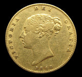 Victoria 1848/7 Half Sovereign - VF