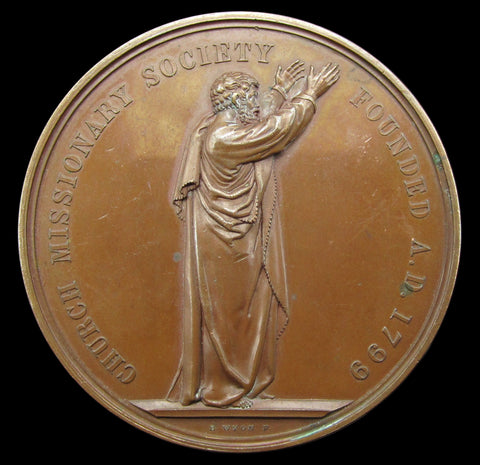 1848 Church Missionary Society 58mm Bronze Medal - By Wyon