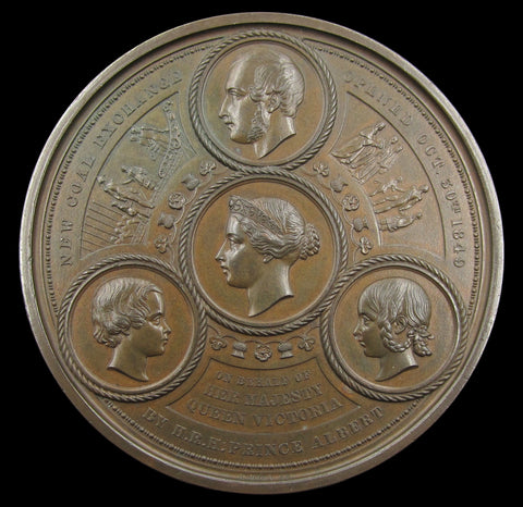 1849 Opening Of The Coal Exchange 89mm Cased Medal - By Wyon